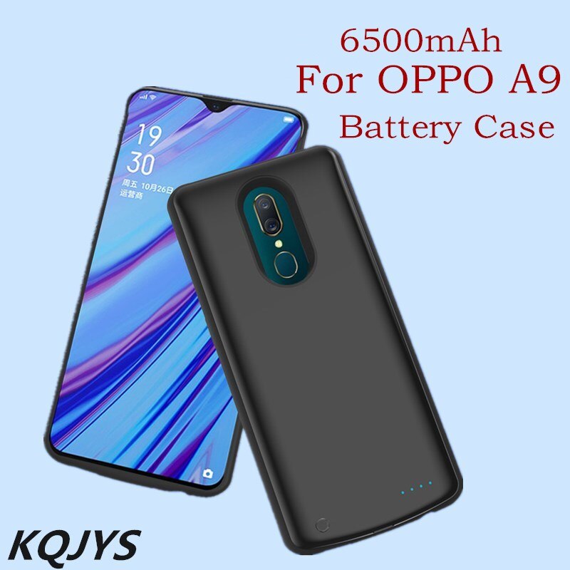 Kqjys 6500Mah Externe Power Bank Batterij Oplader Gevallen Voor Oppo A9 Batterij Case Draagbare Power Case Batterij Opladen Cover