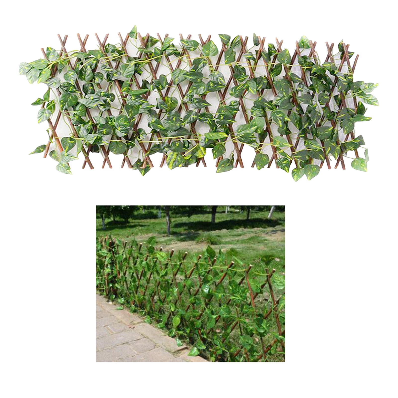 Artificial Ivy Privacy Fence Screen Expandable Artificial Hedges Fence Decor
