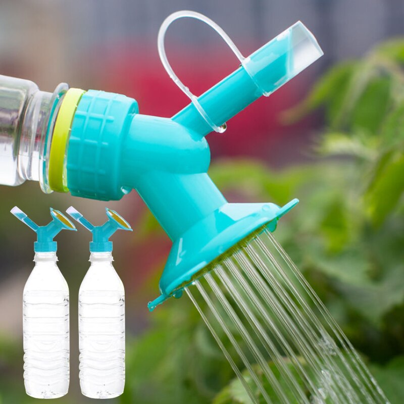Aspersor de jardinería portátil 2 en 1, boquilla de regadera para interior, cabezal de ducha de riego de plástico, herramienta de jardín