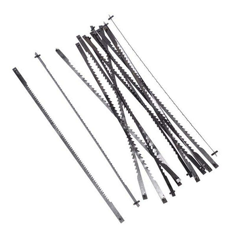 36Pcs Scroll Zaagbladen 127Mm Carbon Staal Decoupeerzaag Bladen Met Cross Pin 15/18/24 Tanden Standaard Fijne cut Zaagbladen