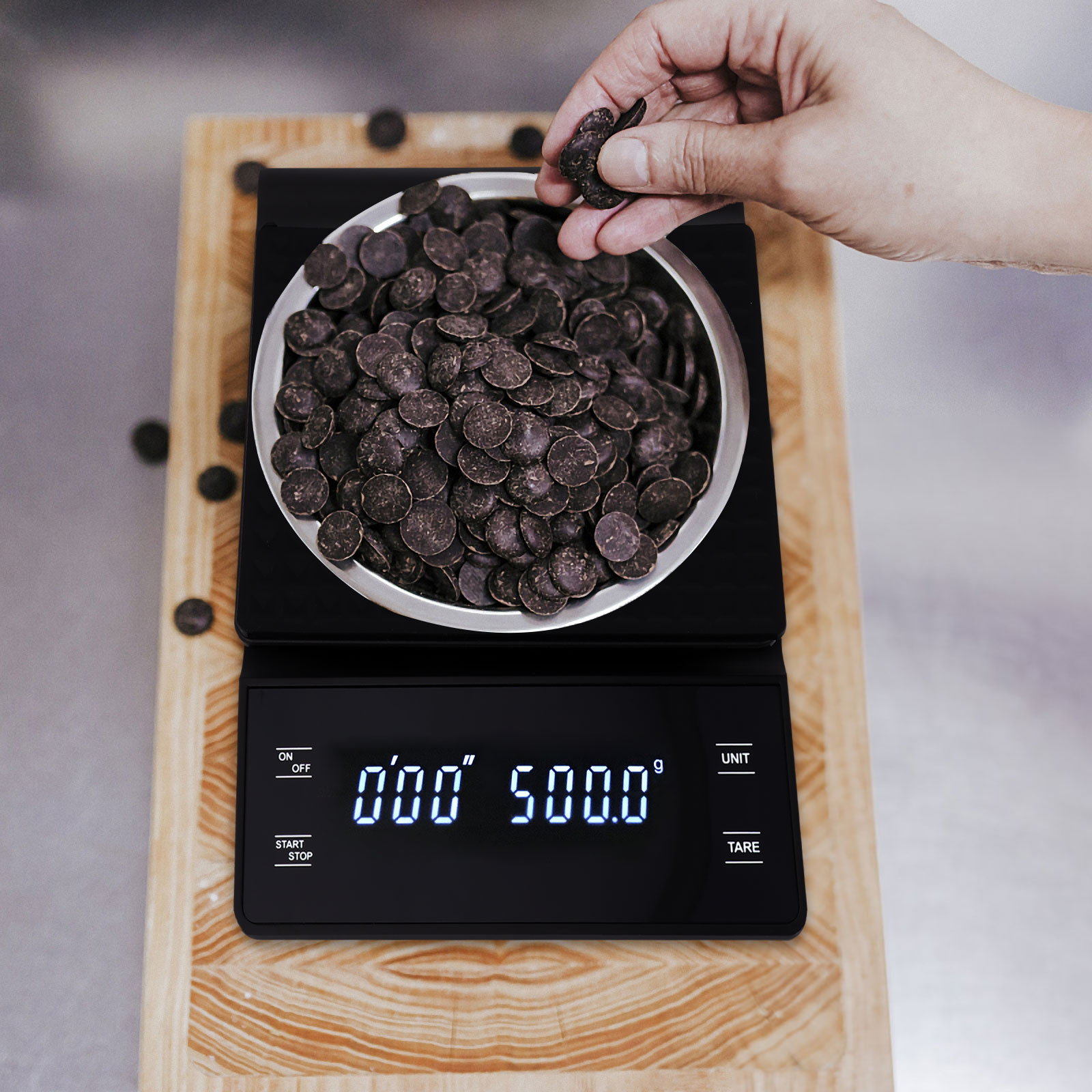 3kg/0.1g Electronic Coffee Scale with Timer High Accuracy Digital Kitchen Scale Timer Coffee Weight Balance without Battery