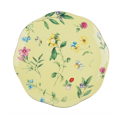 EECAMAIL British Afternoon Tea Bone China Coffee Cup Exquisite Luxury Set Seramic tea Set Limited Dessert plate Valentine's: 8-INCH PLATE