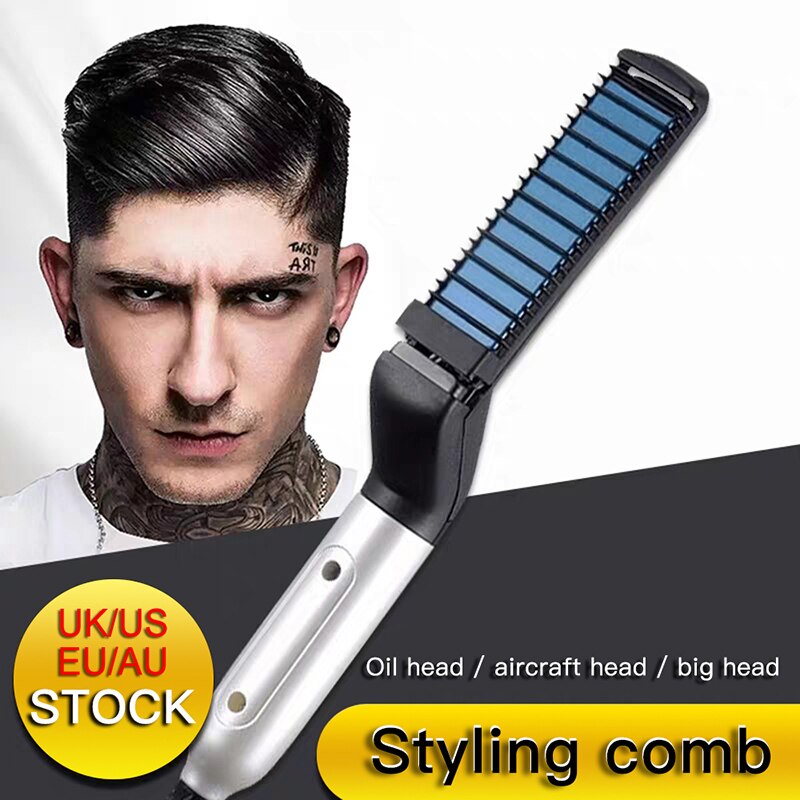 Hair Styler Comb Beard Straightener Fast Heating Styling Iron Comb Multifunctional Hair Straightener Curler