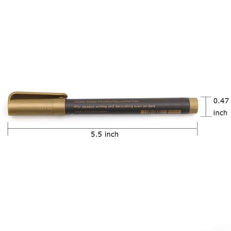 2 kpl/erä metallinen hopea tussi kulta tussi metallikynä mustalle paperille valokuva-albumi keraaminen maalaus tussi washi tape marker