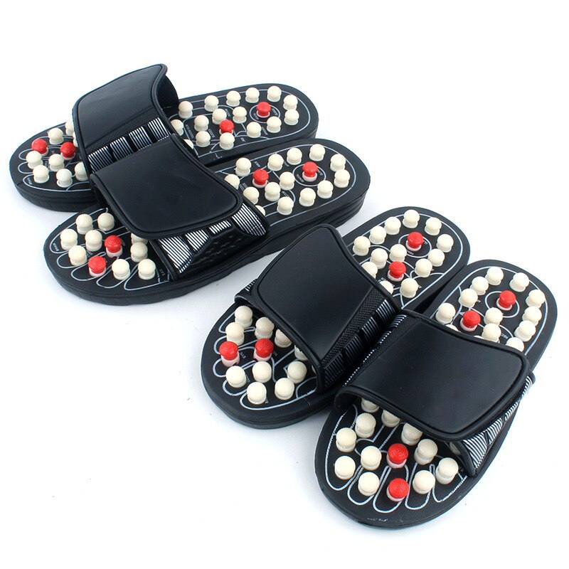 Acupunt Massage Slippers Sandaal Voor Mannen Voeten Chinese Acupressuur Therapie Medische Roterende Voet Massager Schoenen Unisex: Default Title