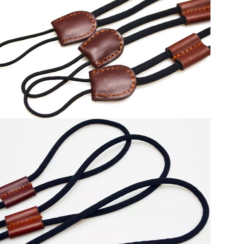 universell luksus skinn armbånd kamera håndledd stropp pakke til dslr svart kaffe