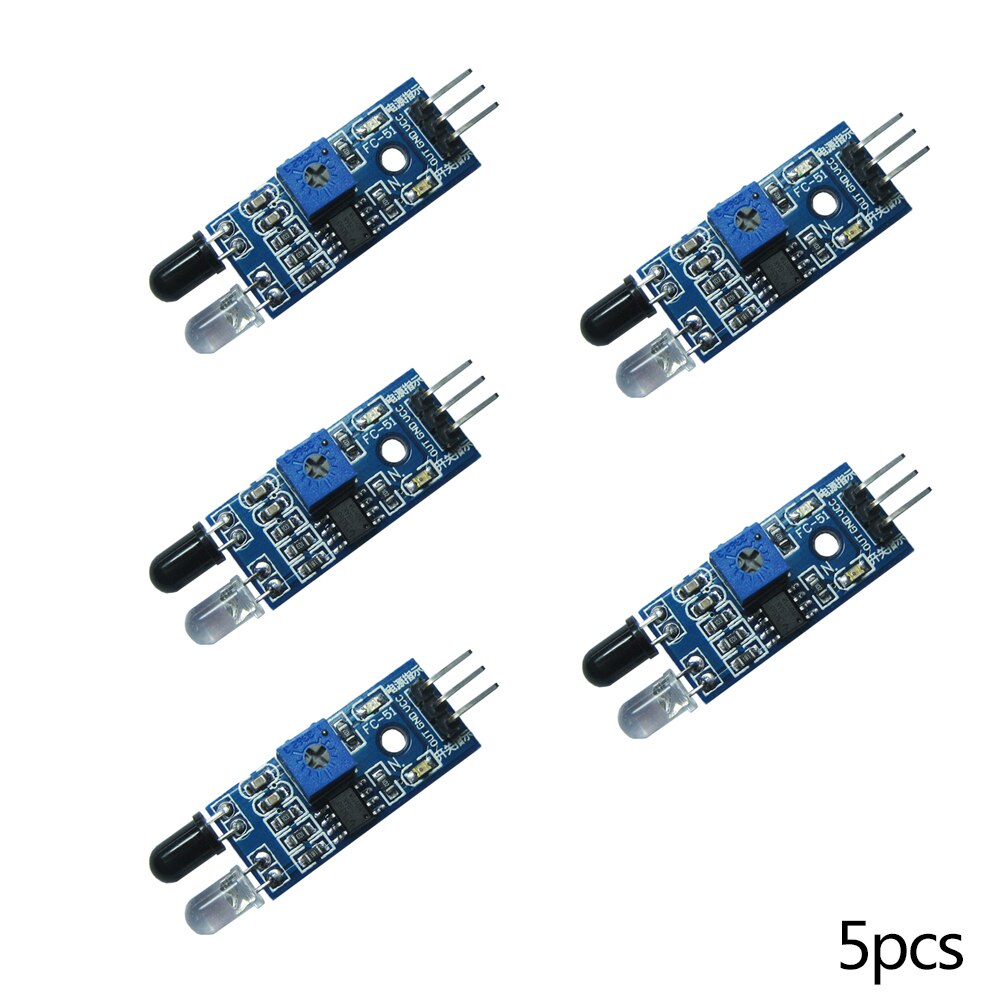 5pcs Adjustable Electronic Photoelectric Identify Distance Replacement Parts Switch Car Avoid Obstacle Infrared Barrier Module