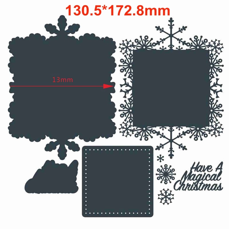 Flerdelad uppsättning av vackra snygga ramar med konstord kostnadseffektiva metallskärverktyg för diy scrapbooking album papperskort