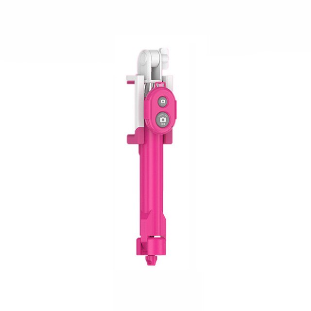 Selfiestick met afstandsbediening voor telefoon, bluetooth-statief, selfiestick met draadloze afstandsbediening voor iphone 6, 8 plus, huawei android-stick: Roze