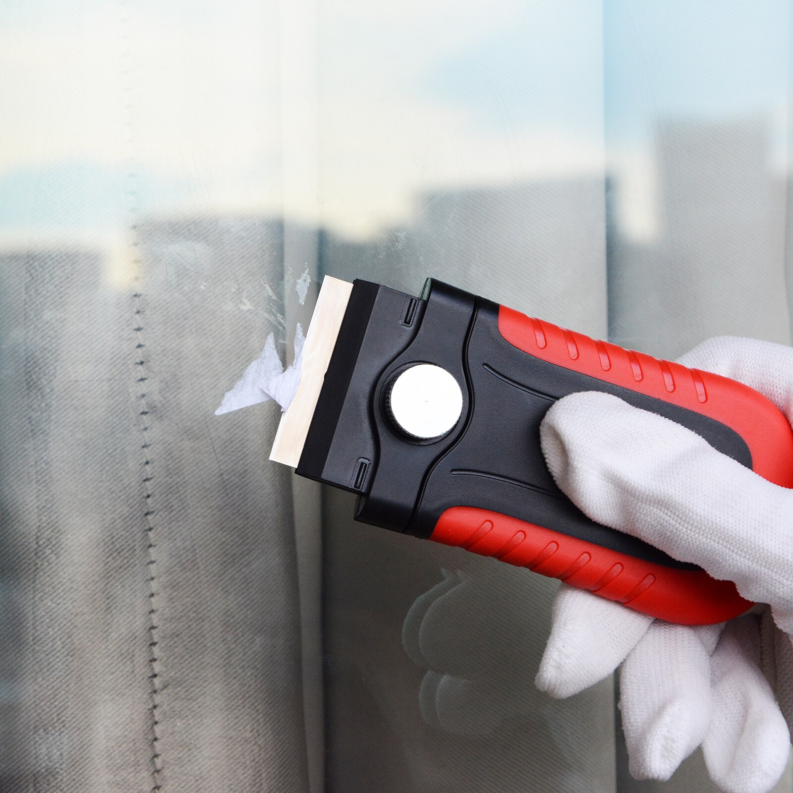 Foshio keramische glas oven verf schraper +5 stuks mes vinyl wrap auto sticker lijm verwijderen wisser huishoudelijk schoonmaakgereedschap