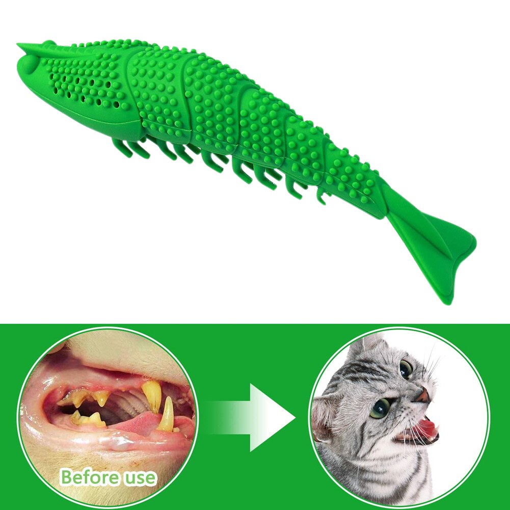 Cat Toothbrush Chew Catnip Toy Crayfish Shape Kitten Teeth Cleaning Dental Care 2019ing