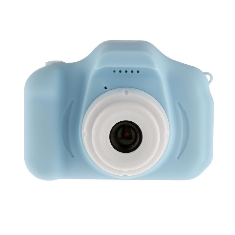 Mini cámara Digital recargable con pantalla HD de 1080P para niños, cámara de dibujos animados para exteriores, accesorios de fotografía para cumpleaños: blue