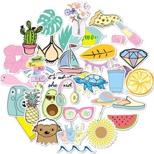Cute Nature VSCO Girl Stickers Big 35-Pack Waterproof,Aesthetic,Trendy Stickers for Water Bottles,Laptop,Hydro Flask,Phone,Car
