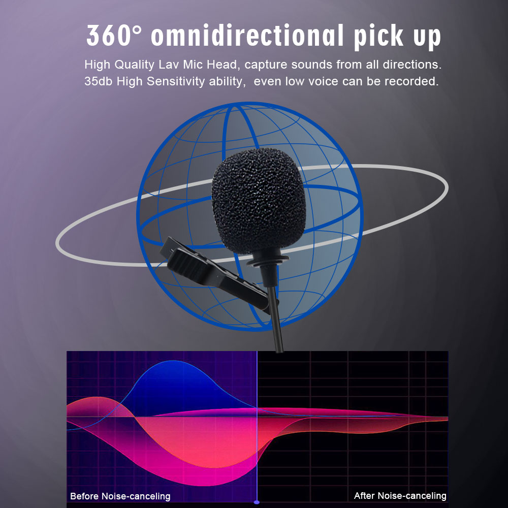Mcoplus mikrofon studio 3.5mm audio- und videoaufnahmegerät lavalier-ansteckmikrofon clip-on-mikrofon für android, mac, dslr-kamera, camcorder und recorder