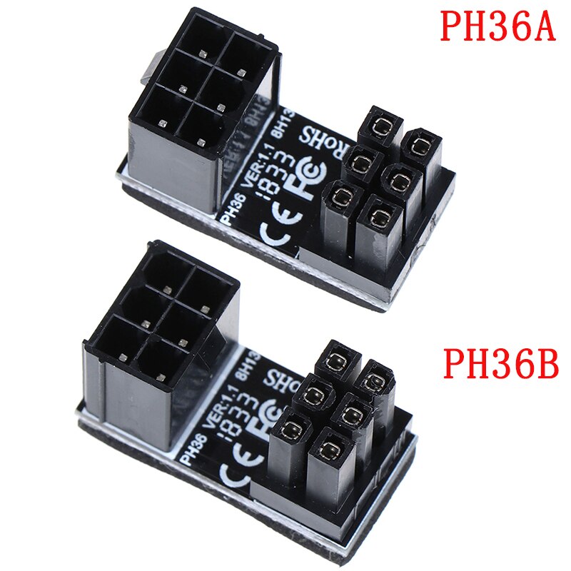 Graphics Card Power Supply Connector 6PIN Adapter 180Degree Turning