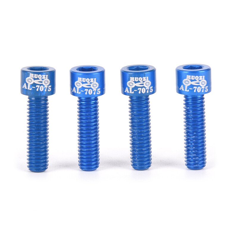 Tornillo para manillar de bicicleta de aleación de aluminio, M5 x 17MM, manubrio de engranaje fijo, 4 Uds.