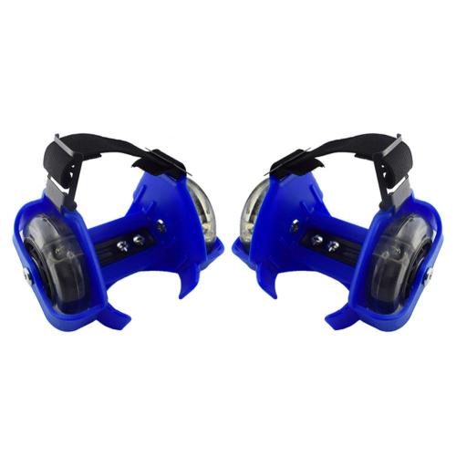 35% Kortingen ! 1 Paar Kids Kinderen Outdoor Verstelbare Led Knippert Wiel Hak Skate Rollen: Blauw