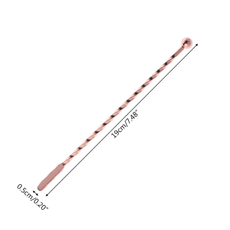 VFGTERTE 1PC Roerstokjes Rvs Muddler Schroefdraad Roerstokje Koffie Cocktail Roeren Bar Tool