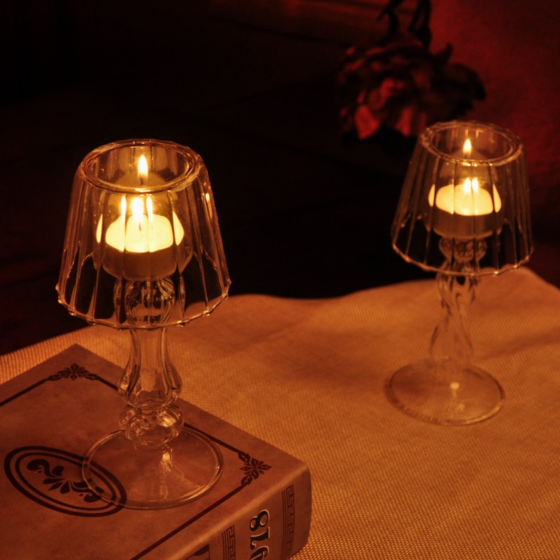 Crystal Glass Candle Holder Candle Decoration Crystal Candle Candle Holders Wedding Centerpieces Center Table Candlesticks Par