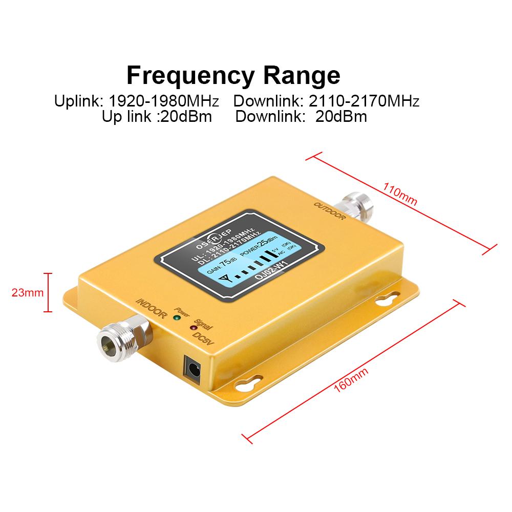 Mini 3G UMTS Band1 2100Mhz mobile phone signal amplifier booster repeater LCD amplifier