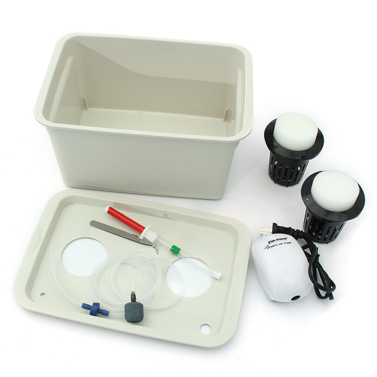 Plant Site Hydrocultuur Kit Tuin Potten Plantenbakken Zaailing Potten Indoor Teelt Doos Groeien Kit Bubble Kwekerij Potten 1 Set: 2 holes 1 set