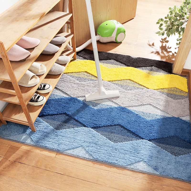 Geometriska badrumsmattor vattenabsorberande dammtäta dörrmattor stora badmattor moderna golvmattor toalettmattor för heminredning