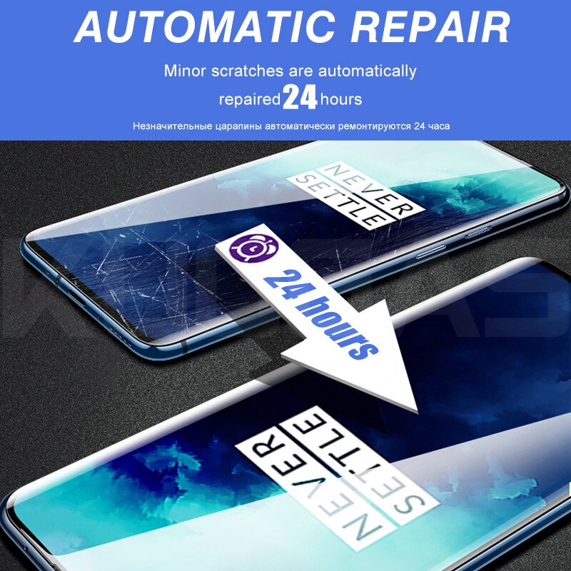 2Pcs 1100D Hydrogel Soft Film On The For Oneplus 8 Pro 7 Lite 7T 6 6T 5 5T 8T Screen Protector Full Protective Film Not Glass