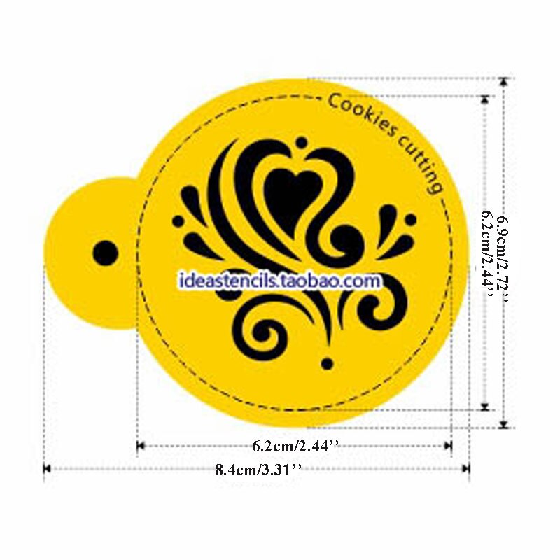 Bloem Patroon Fondant Cake Stencils Biscuit Mold Koffie Barista Template Sandwich Cookie Koken Gereedschap Reposteria Patisserie