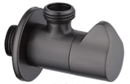 Brass Angle Valve Chrome Black Rose Gold Inlet Valve Bathroom Single & Double Outlet Valve G1/2 Water Stop Valve Toilet Kitchen: black