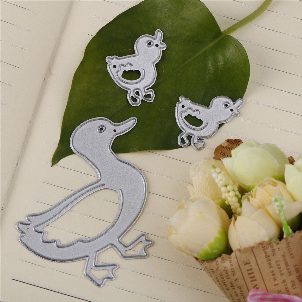 3 st uppsättning kärlek anka familj skära stansar stencil själv scrapbooking album kort prägling hantverk