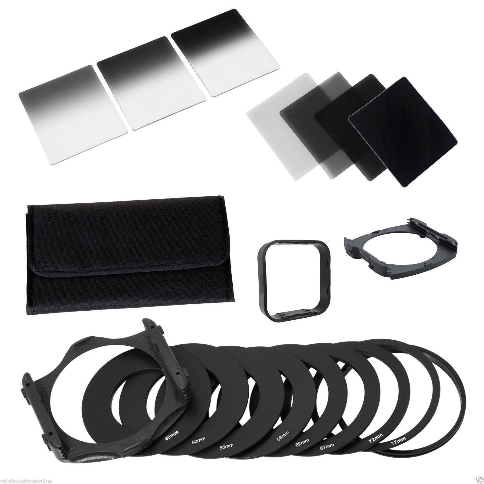 Compleet ND 2 4 8 16 Filter Kit voor Cokin P Vierkante Filter Houder + Adapter + Hood