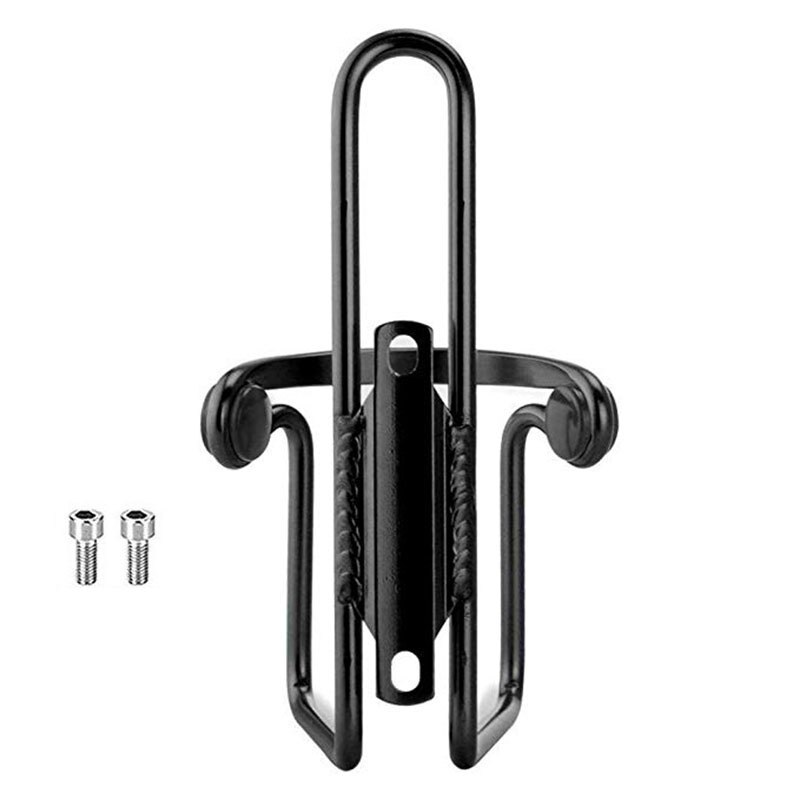 Soporte de botella de agua de bicicleta aleación de aluminio bicicleta de montaña soporte de jaula bicicleta accesorios portabotellas de agua: Black