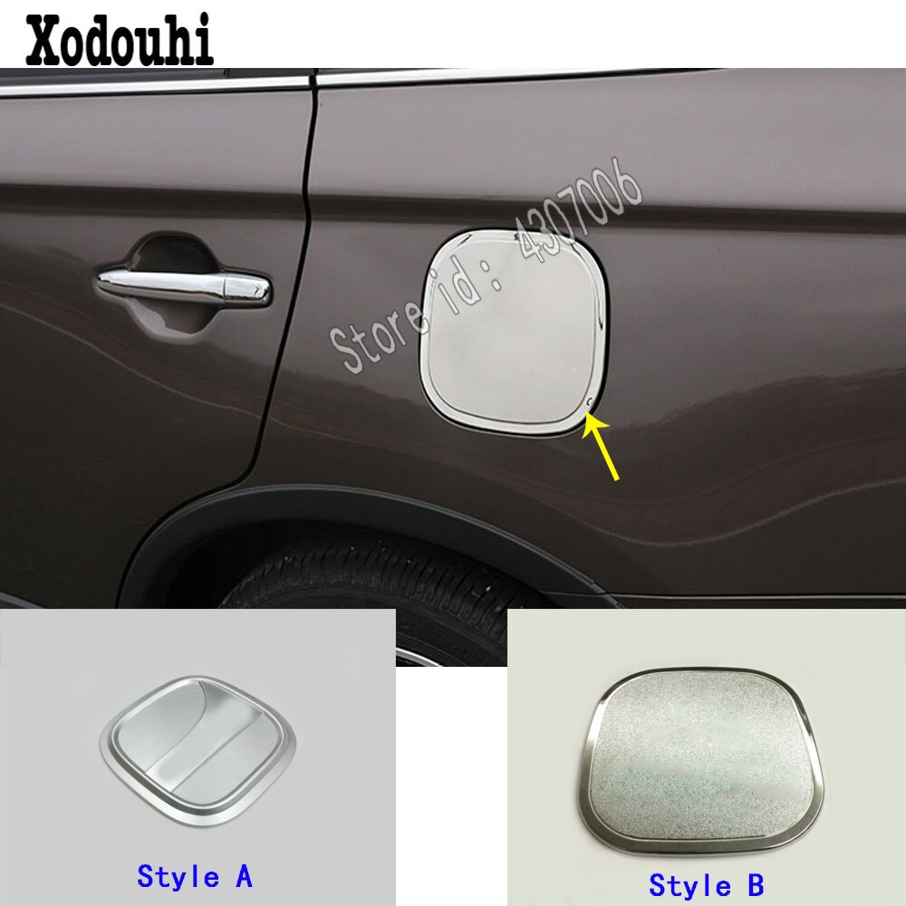 Autosticker gas/brandstof/olie tank afdekkap abs chrome lamp frame trim onderdelen 1 st voor mitsubishi outlander