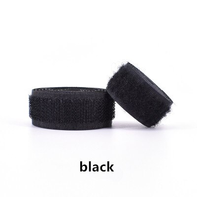 Tela adhesiva para pegar ropa, hebilla autoadhesiva, cinta autoadhesiva para costura y fijación: black