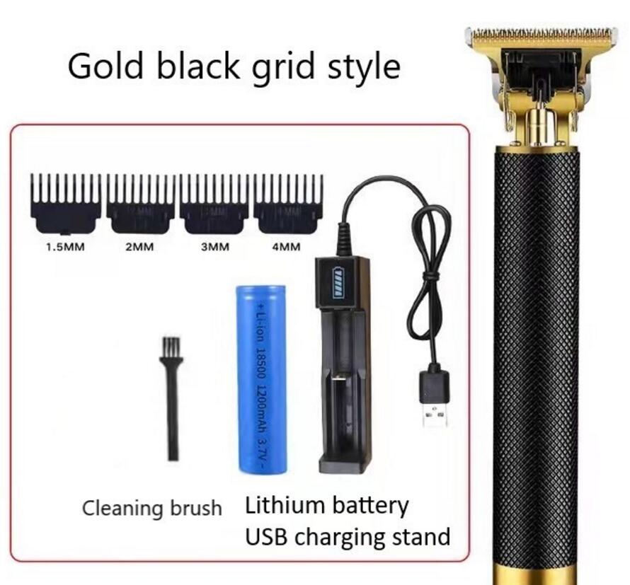 Cortador de pelo Vintage T9, cortadora de pelo eléctrica , afeitadora Original, recortadora de barba, carga rápida USB, pantalla LCD: D SET