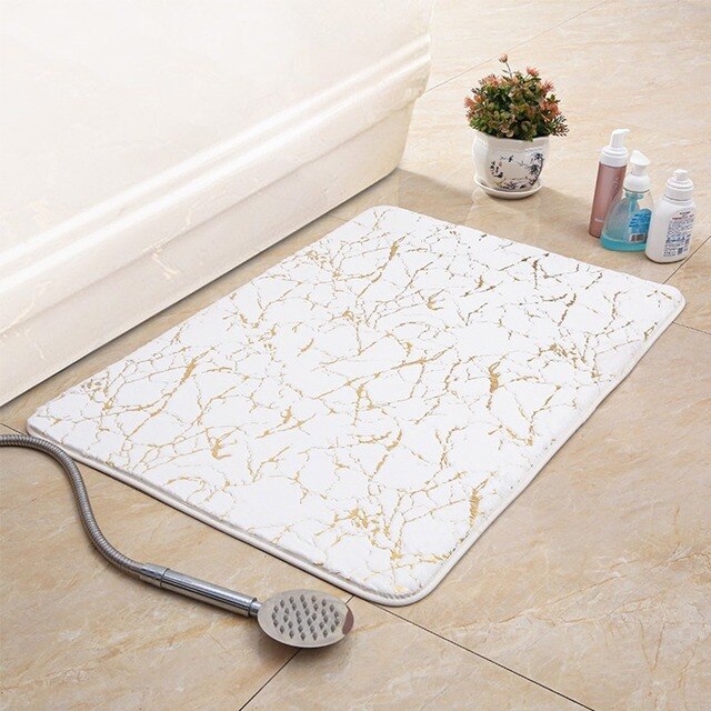 Tapis de salle de bain antidérapant, tapis de douche moelleux en Faux poils de lapin, tapis de sol , produit de salle de bain: white / M  50x80cm