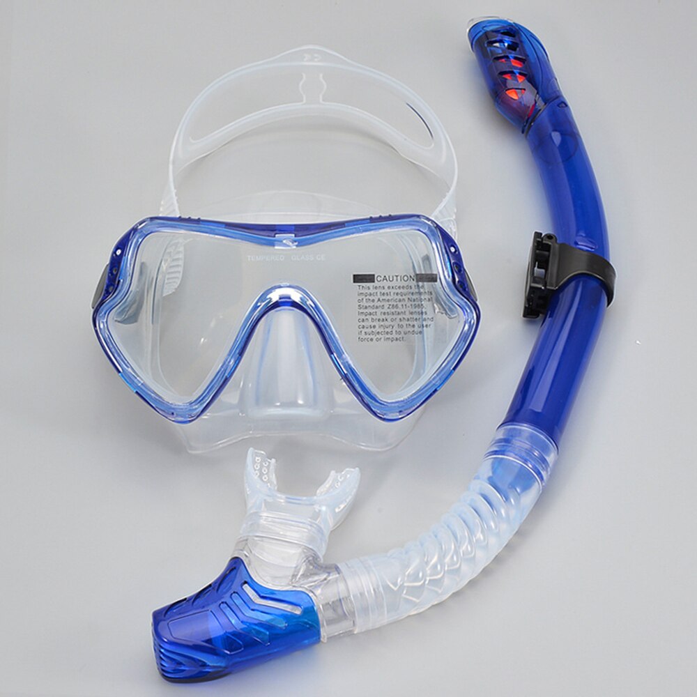 Snorkel Diving Mask and Goggles Glasses Diving Swimming Easy Breath Tube Set Snorkel Mask Snorkels: A1 Blue