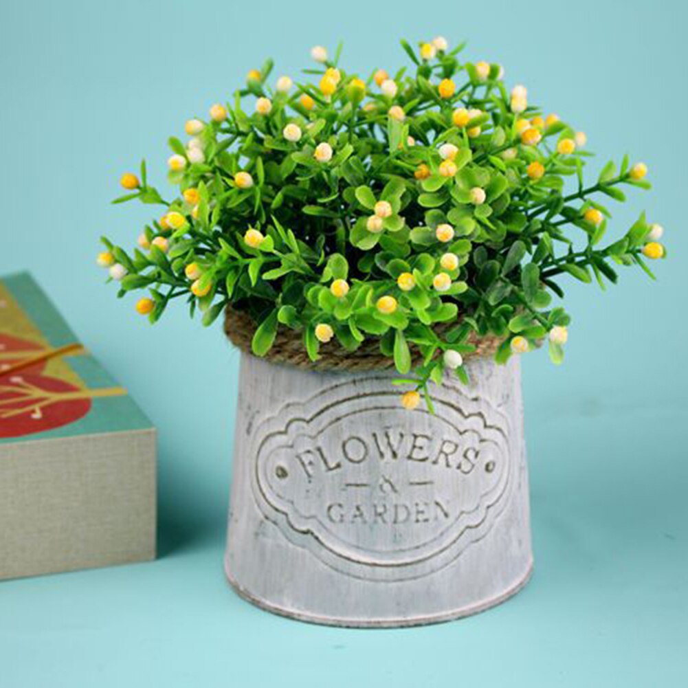 Métal suspendu Pot de fleur crochet mur amovible fer seau étain jardin balcon suspendu Succulent porte-plante décoration bricolage