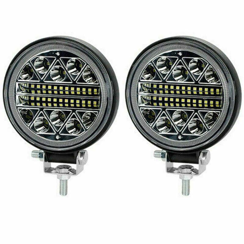 2Pcs 102W Led Work Light Round Spotlight Car Work Headlight For Truck Offroad Fog Lamp Night Driving Lights For SUV ATV