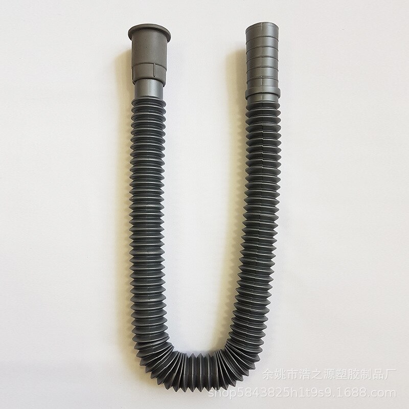 Plastic Ridge Sewer Pipe Washbasin Sewer Pipe Gray Soft Silcone Head Blow-molded Hose Wash Basin Sewer Pipe Hose