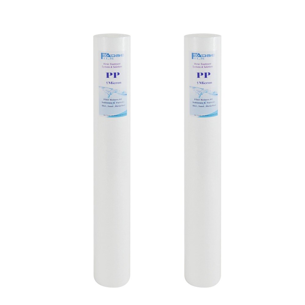 Whole House Water Filter Cartridges 2-1/2"x20" PP Sediment Filter - Melt-blown Polypropylene ,1 MICRON , Sets of 2