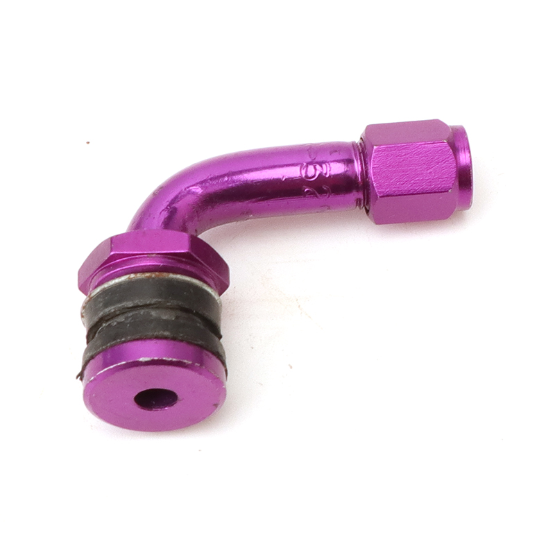 1 Pcs Alloy Rubber Straight valve/bend valve Tubeless Tyre Bicycle Auto Parts Tire Valve Accessories 5 colors: Purple bend