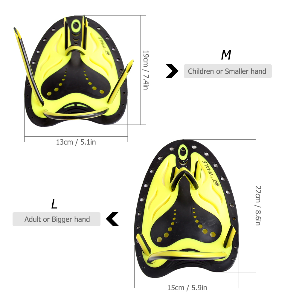 1 par de paletas de natación, mano , paleta de entrenamiento, guantes acuáticos con correa ajustable, equipo de Fitness de mano para buceo