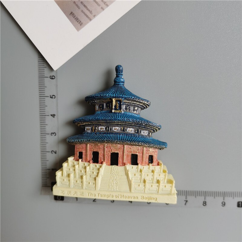 Great Wall with Chinese Characteristics Beijing Tiananmen Square Tourist Souvenir Resin 3D Resin Tourist Refrigerator Magnet: Temple of Heaven