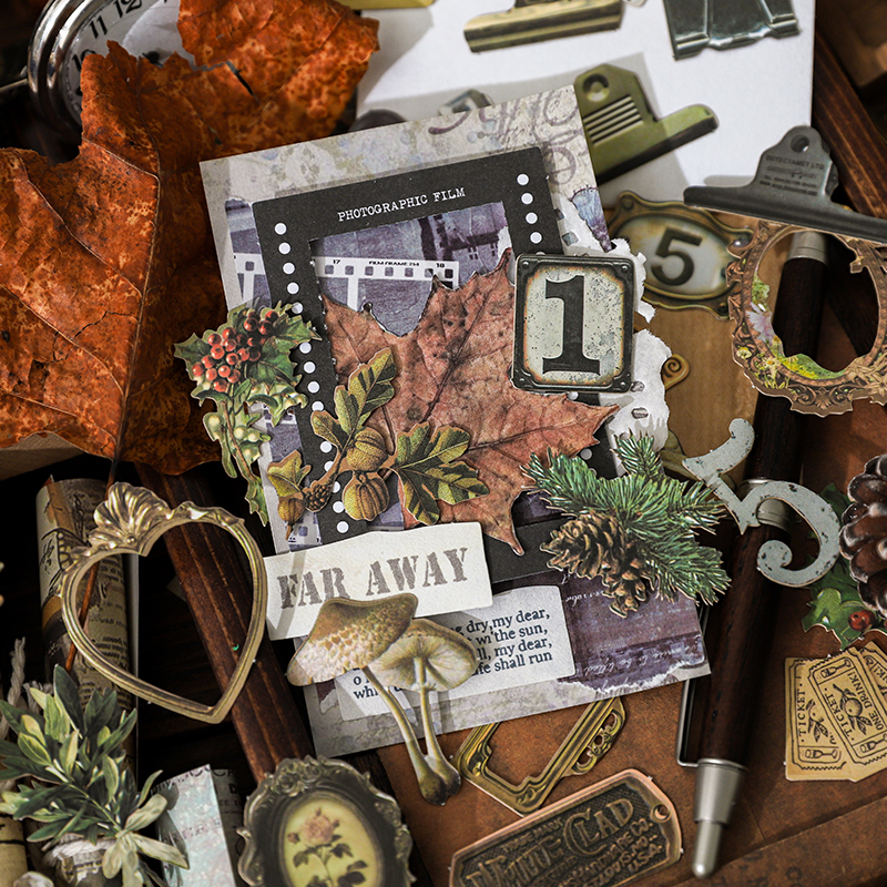 20 unidades/pacote caixa de tesouro do vintage adesivos decorativos diy scrapbooking materiais arte colagem papelaria estética adesivos