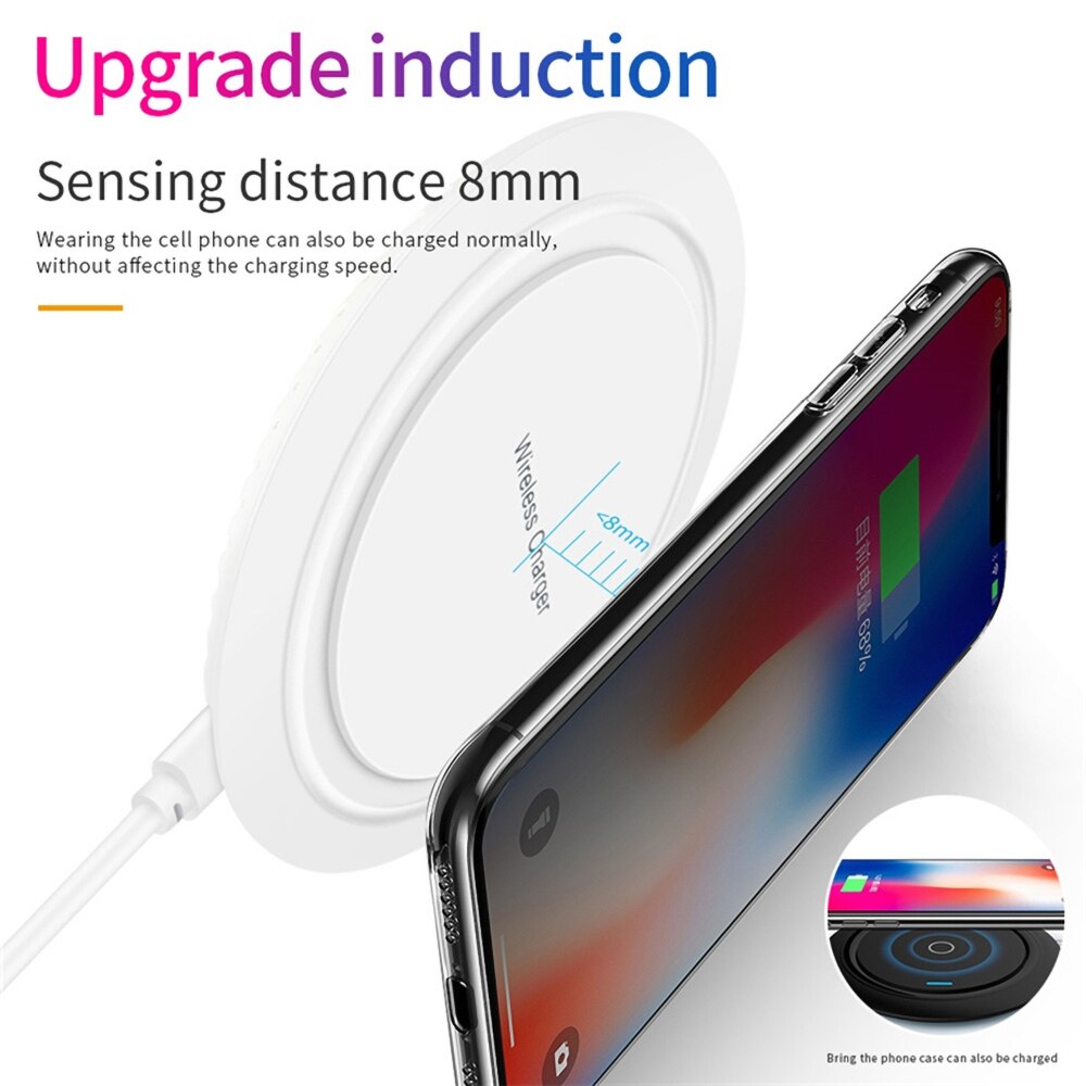 Qi Wireless Charger Pad & Receiver 10W Fast Charging For Samsung S20 S10 iPhone 11 Pro Xs Max X 8 Plus Wireless Quick Charge Set