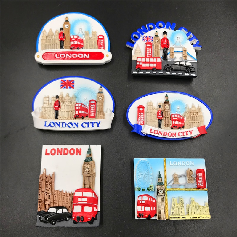Hars 3D Magnetische Creatieve Koelkast Magneten Koelkast Geplakt Souvenirs Van London Bus Engeland Collectie Woondecoratie