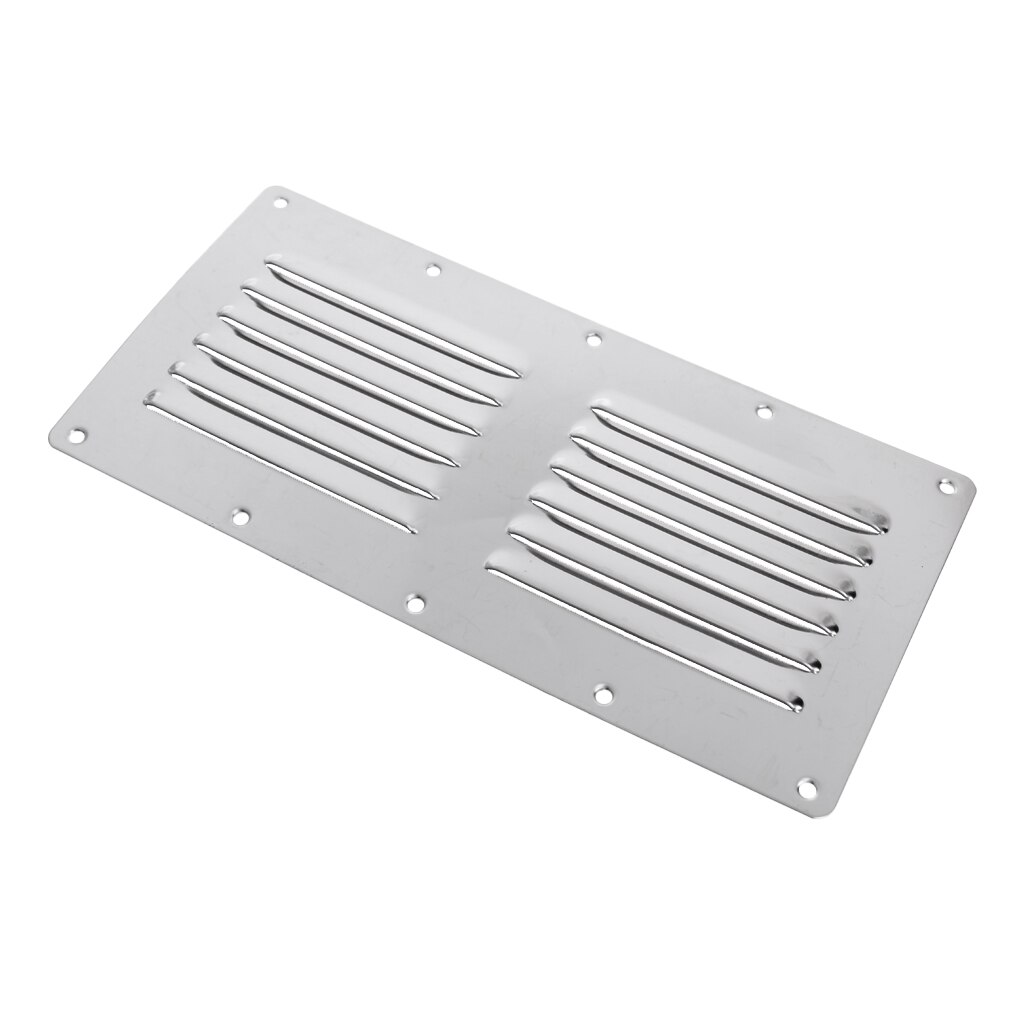 23 x 11.5 cm / 9 x 4.5 tums rektangulärt luftventilsgrill ventilationsgaller för byte av båt, rostfritt stål