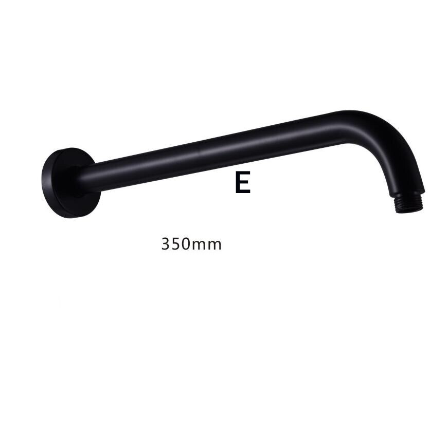Black Stainless Steel Wall Mounted or Ceiling Mounted Bathroom Shower Arm Shower rod: E