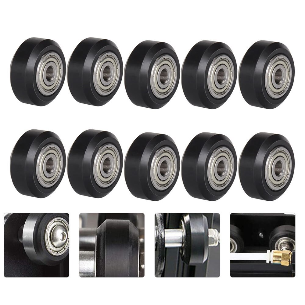 10 Stuks Printer Roller Wielen Katrol V Groef Lagers Passieve Ronde